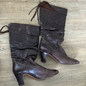 Brown Heeled Boots
